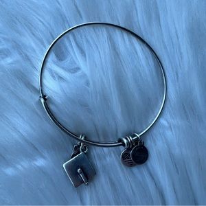 Alex and Ani Rafaelian Silver Class of 2015 Graduation Cap Charm Bangle Bracelet